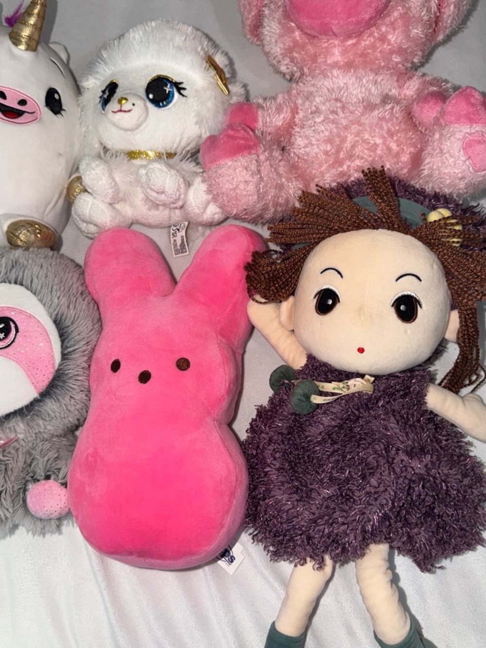Plush Pink Bunny Cuddler - Soft Small Pet Toy
